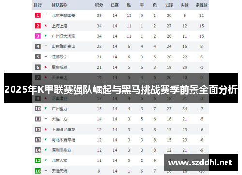 2025年K甲联赛强队崛起与黑马挑战赛季前景全面分析